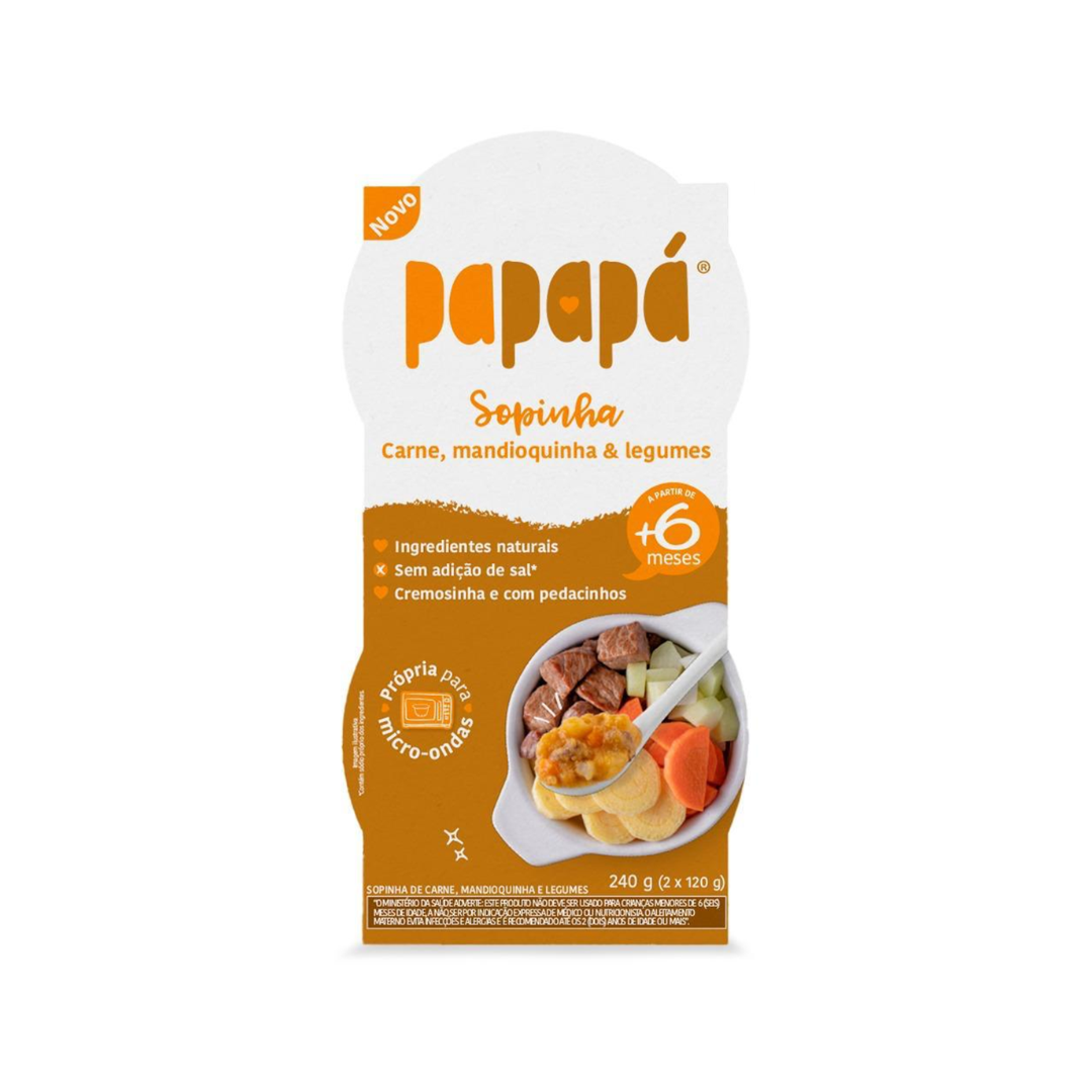 Sopinha Carne Mandioquinha Legumes Papapa (Embalagem com 2 unidades de 120g)