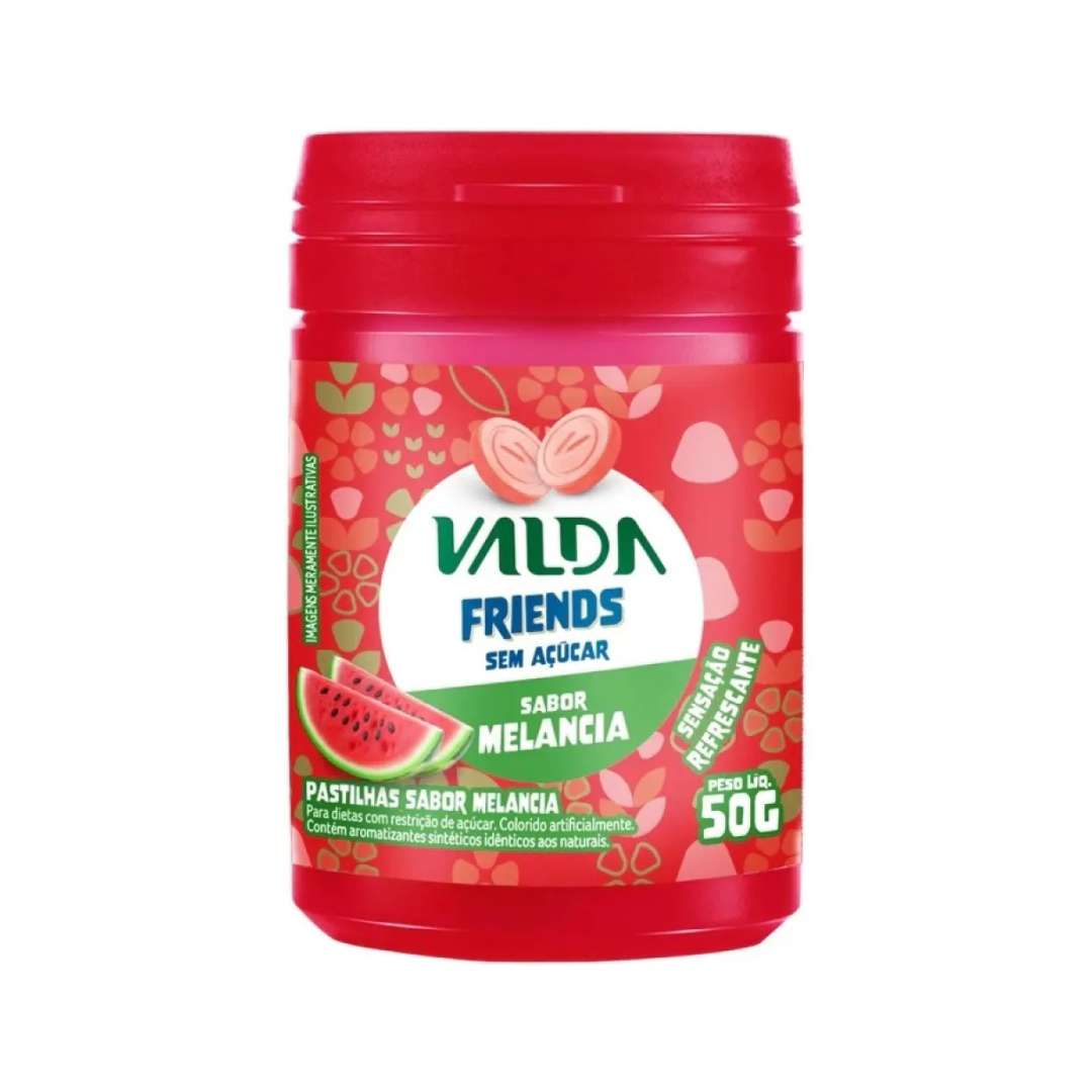 Valda Friends Melancia Eurofarma (Pote com 6 unidades de 50g)