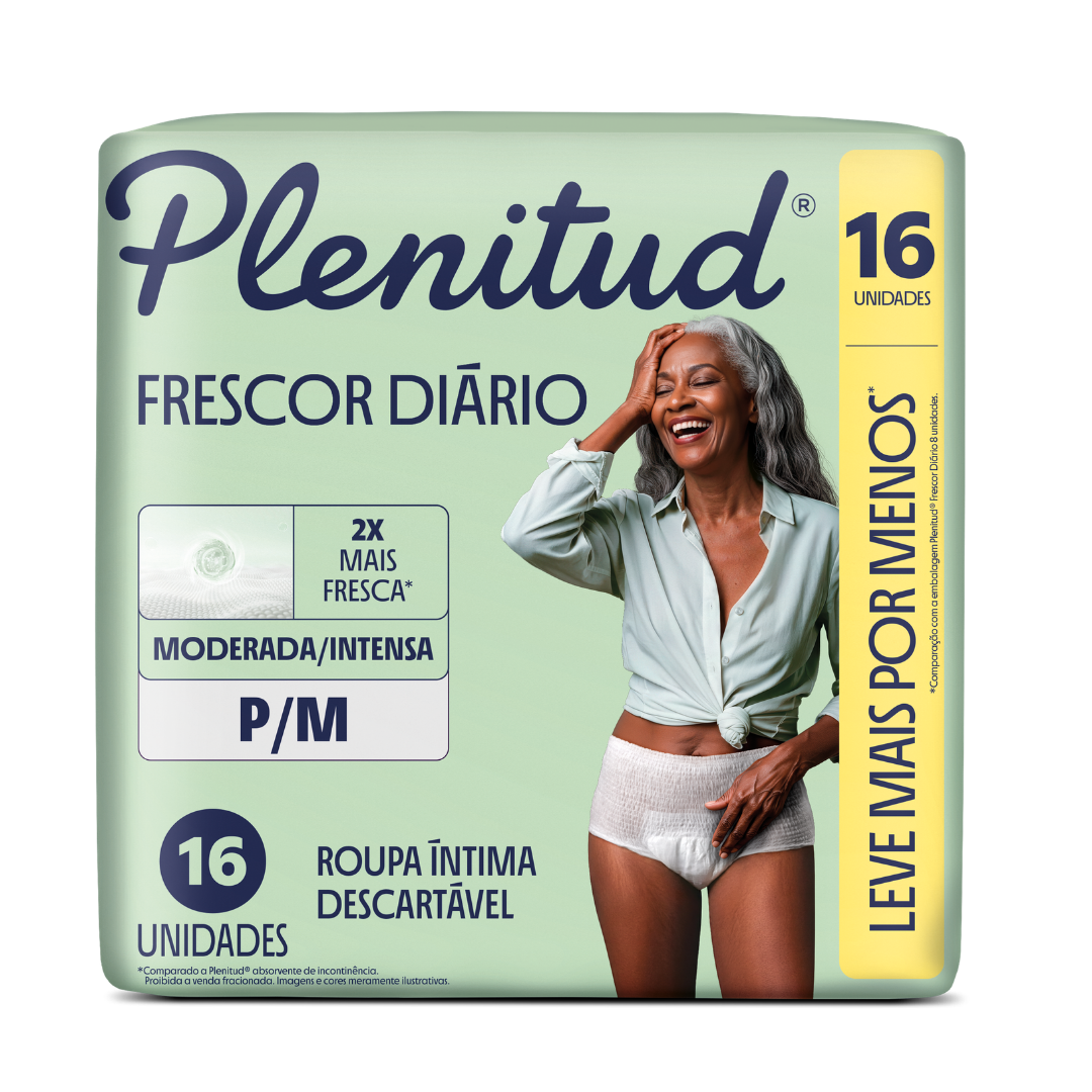 Roupa Íntima Descartável Plenitud Classic P/M (Embalagem com 16 unidades)
