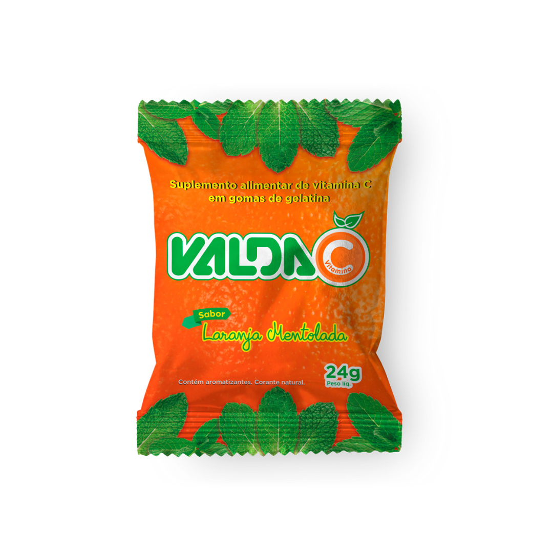 Valda Laranja Mentolada Sache Eurofarma (Embalagem com 10 unidades de 24g)