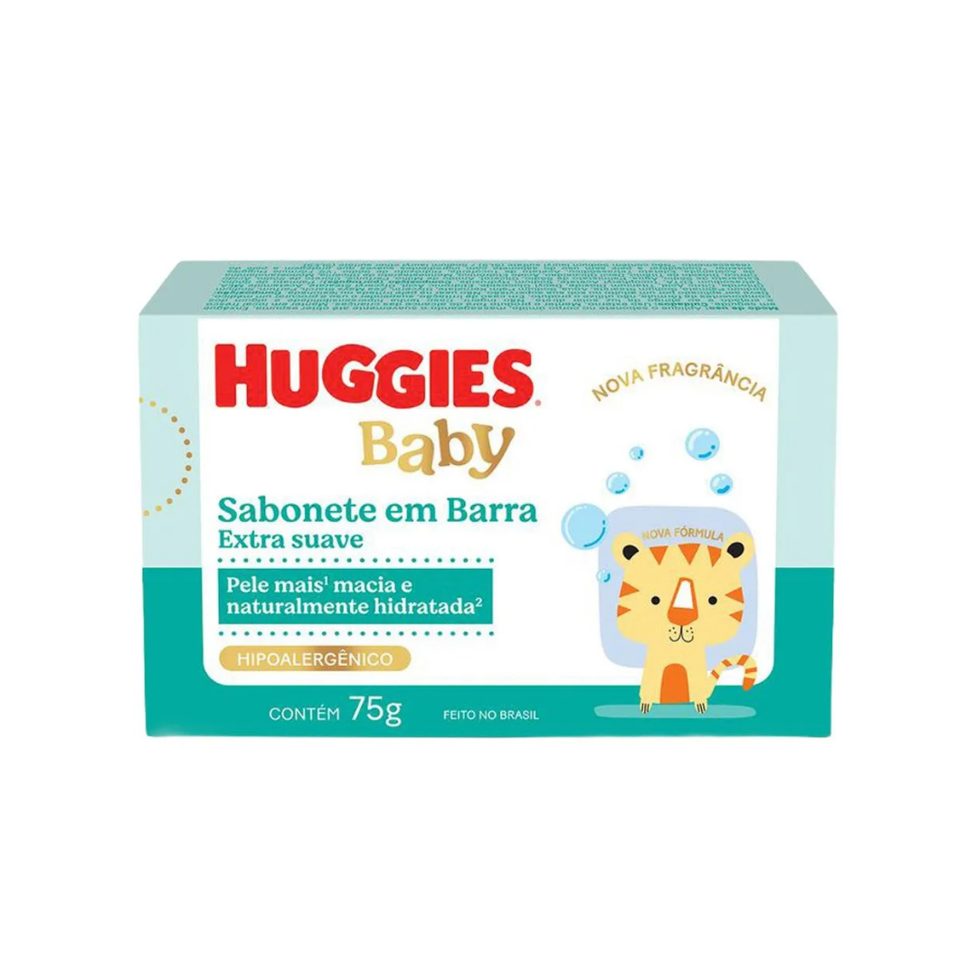 Sabonete Barra Extra Cobertura Suave Huggies (Embalagem de 75g)
