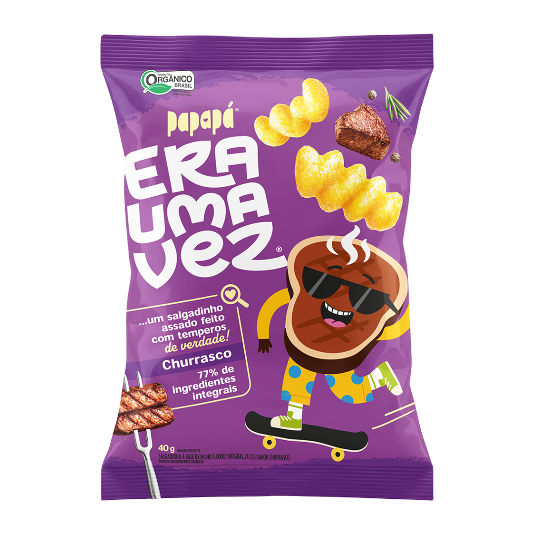 Salgadinho Churrasco Era Uma Vez Papapa (Embalagem de 40g)