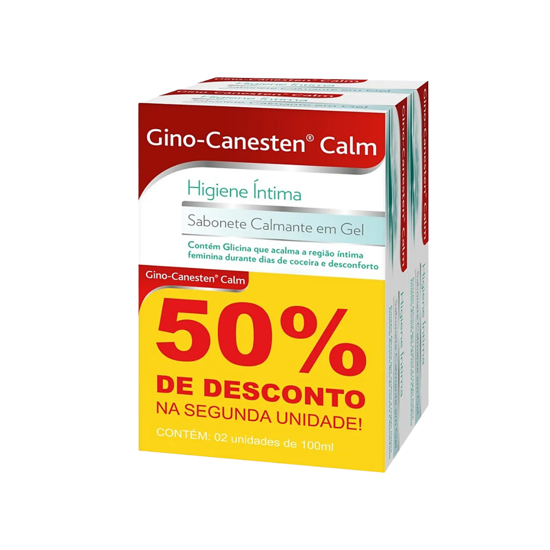 Sabonete Íntimo Gino-Canesten Calm Bayer (Embalagem com 2 unidades de 100ml)