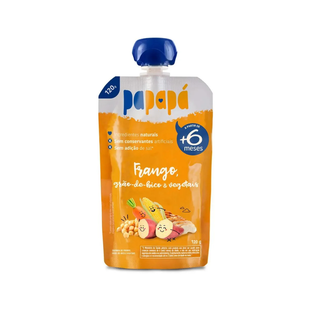 Papinha Frango Grão Vegetais Papapa (Embalagem de 120g)