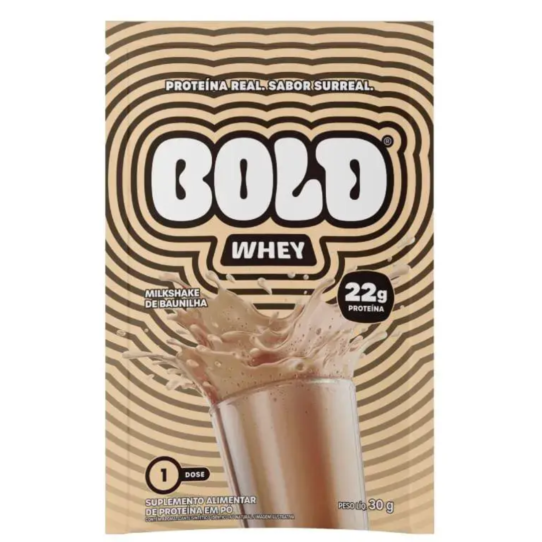 Whey Milkshake de Baunilha Sache Bold (Embalagem com 10 unidades de 30g)