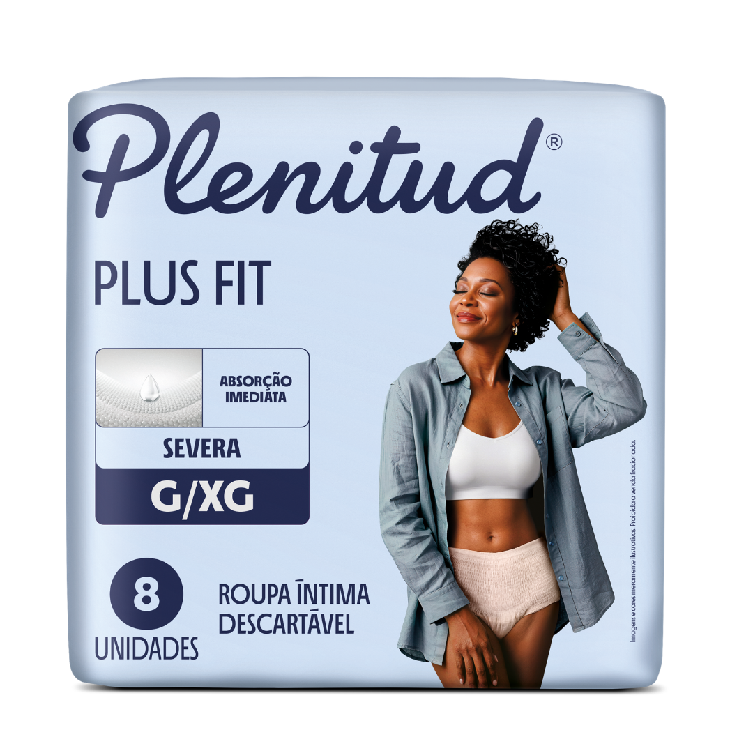 Roupa Íntima Descartável Plenitud Plus Fit G/XG (Embalagem com 8 unidades)