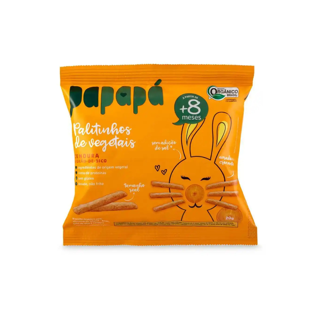 Palit de Vegetais Infantil Cenoura Papapa (Embalagem de 20g)