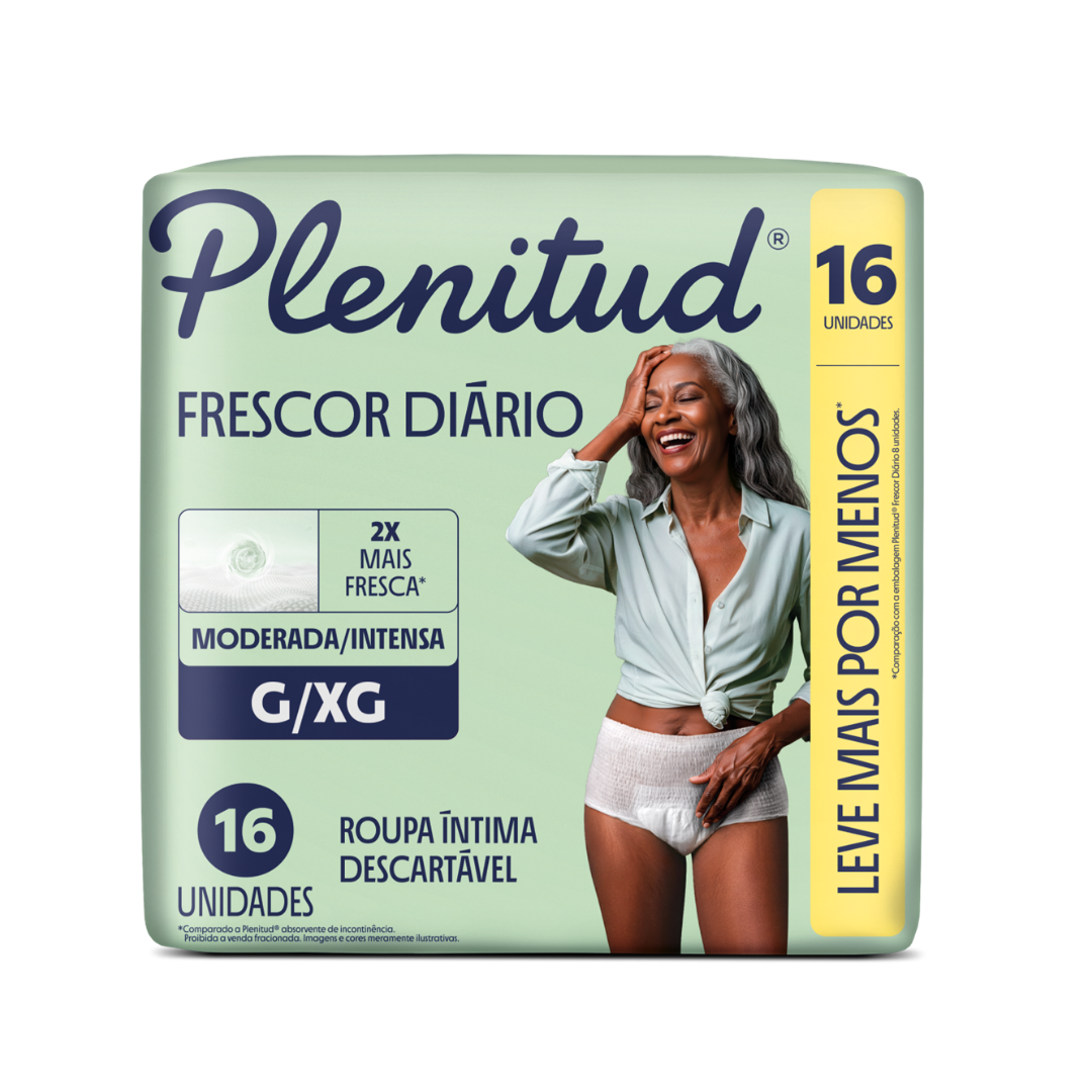 Roupa Íntima Descartável Plenitud Classic G/XG (Embalagem com 16 unidades)