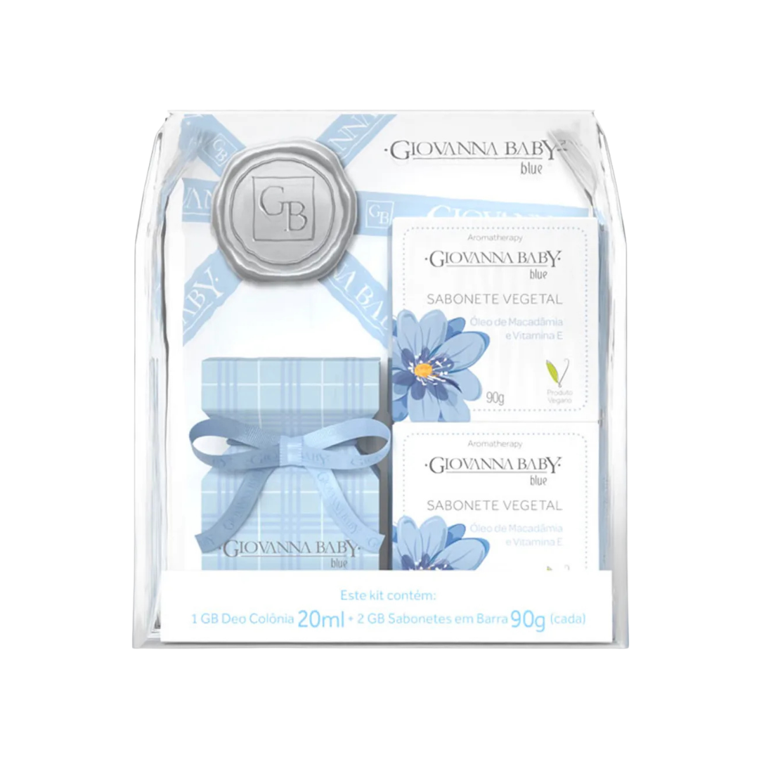 Kit Colonia Blue + 2 Sabonete Giovanna Baby (Embalagem de 20ml)