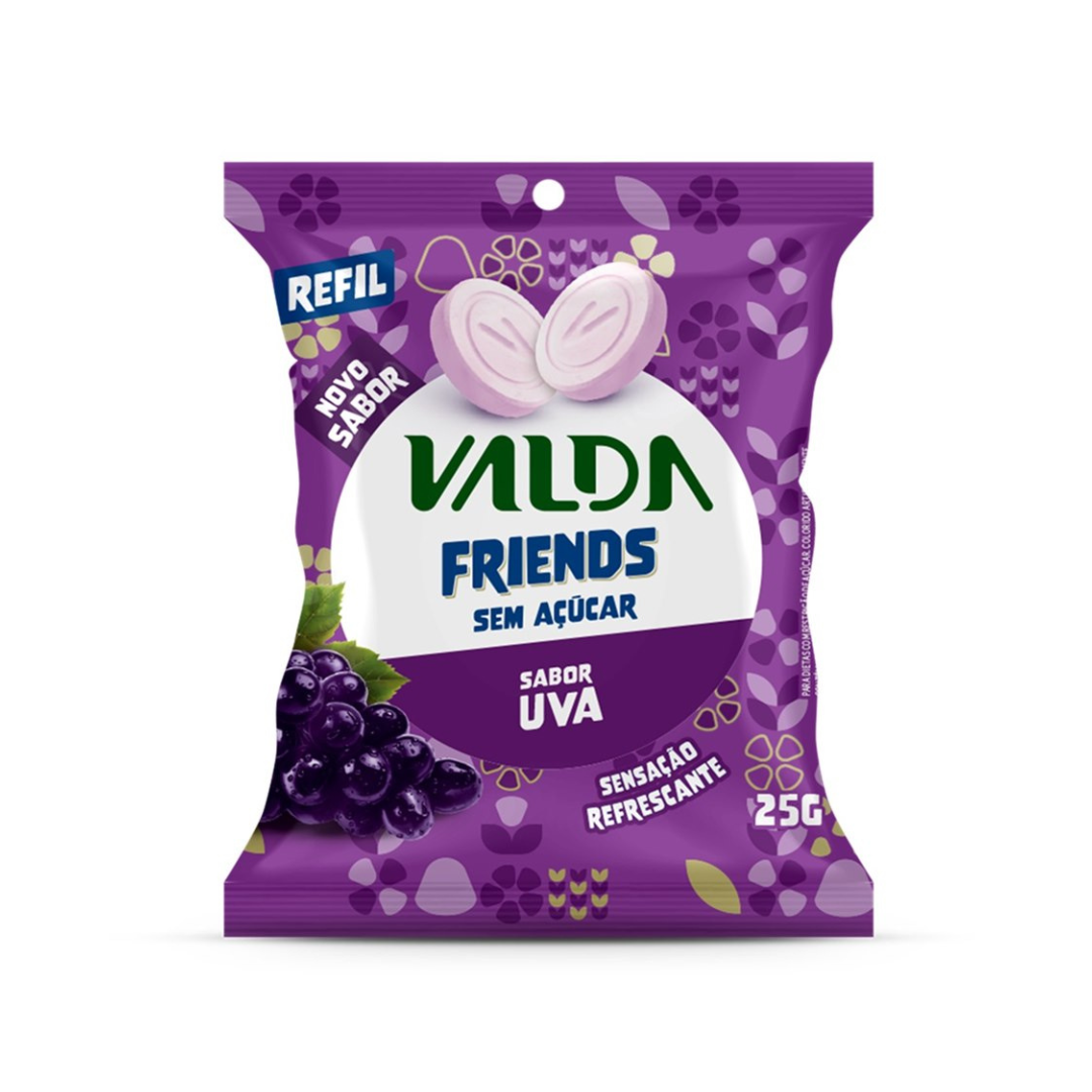 Valda Friends Uva Sache Eurofarma (Embalagem com 10 unidades de 25g)