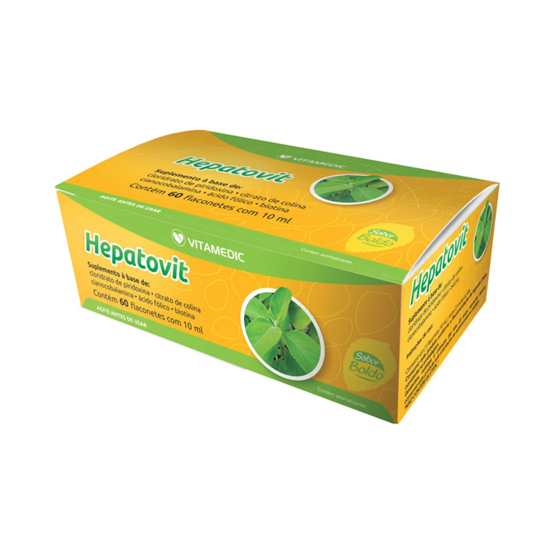 Hepatovit Boldo Vitamedic (Embalagem com 60 flaconetes de 10ml)