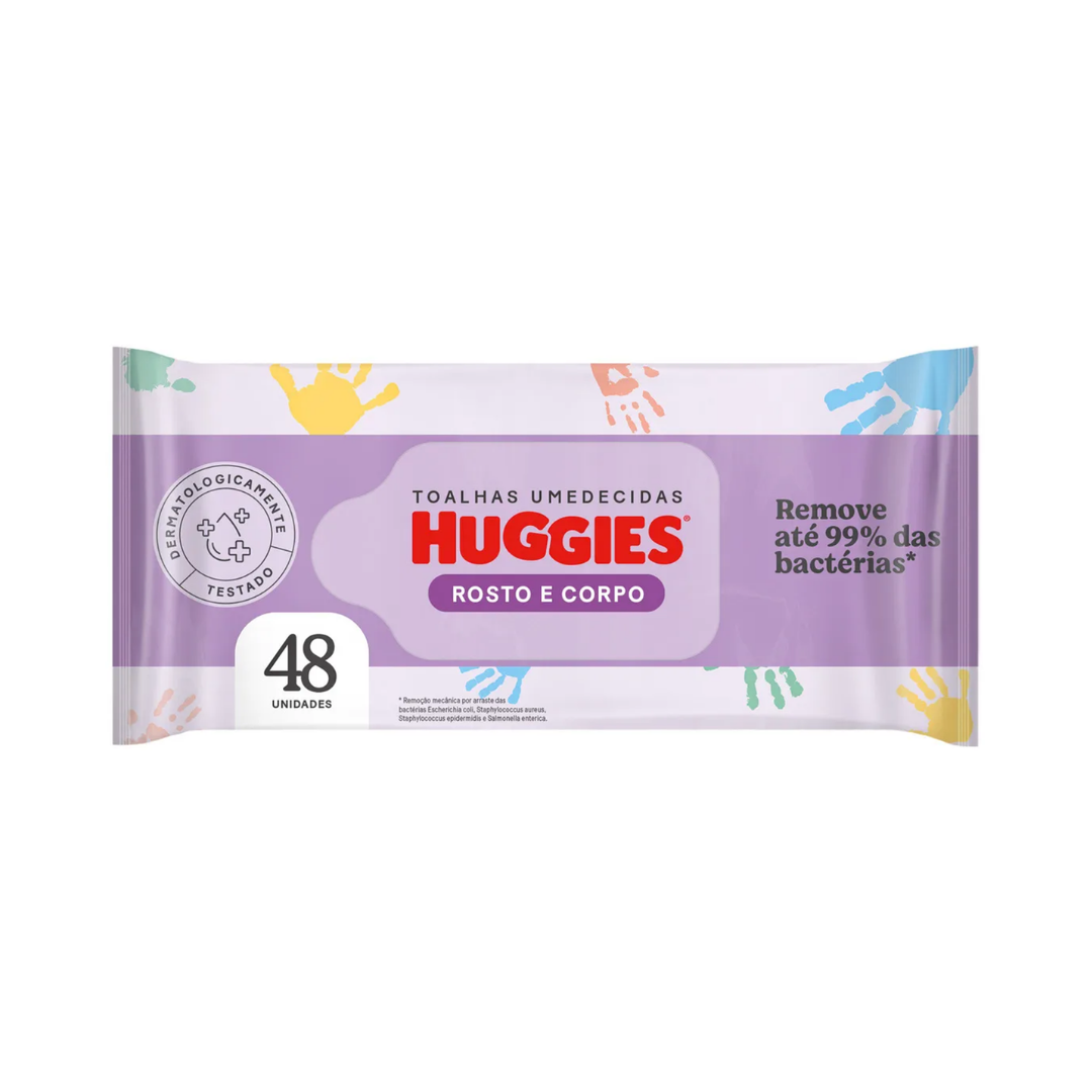 Lenço Umedecido Huggies Rosto&corpo (Pacote com 48 unidades)