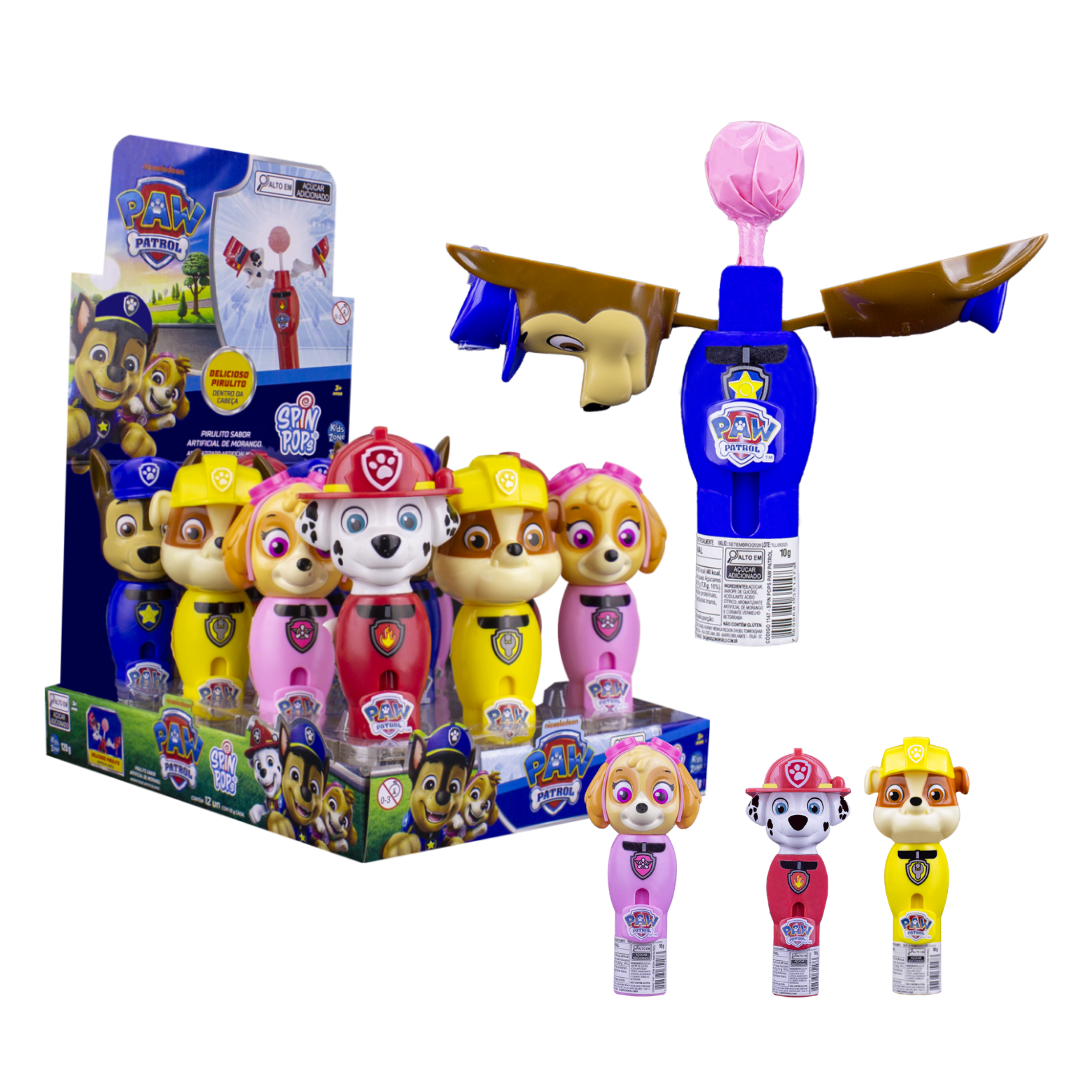 Brinquedo. C/ Pirulito Patrulha Canina Kids Zone (Embalagem de 10g)