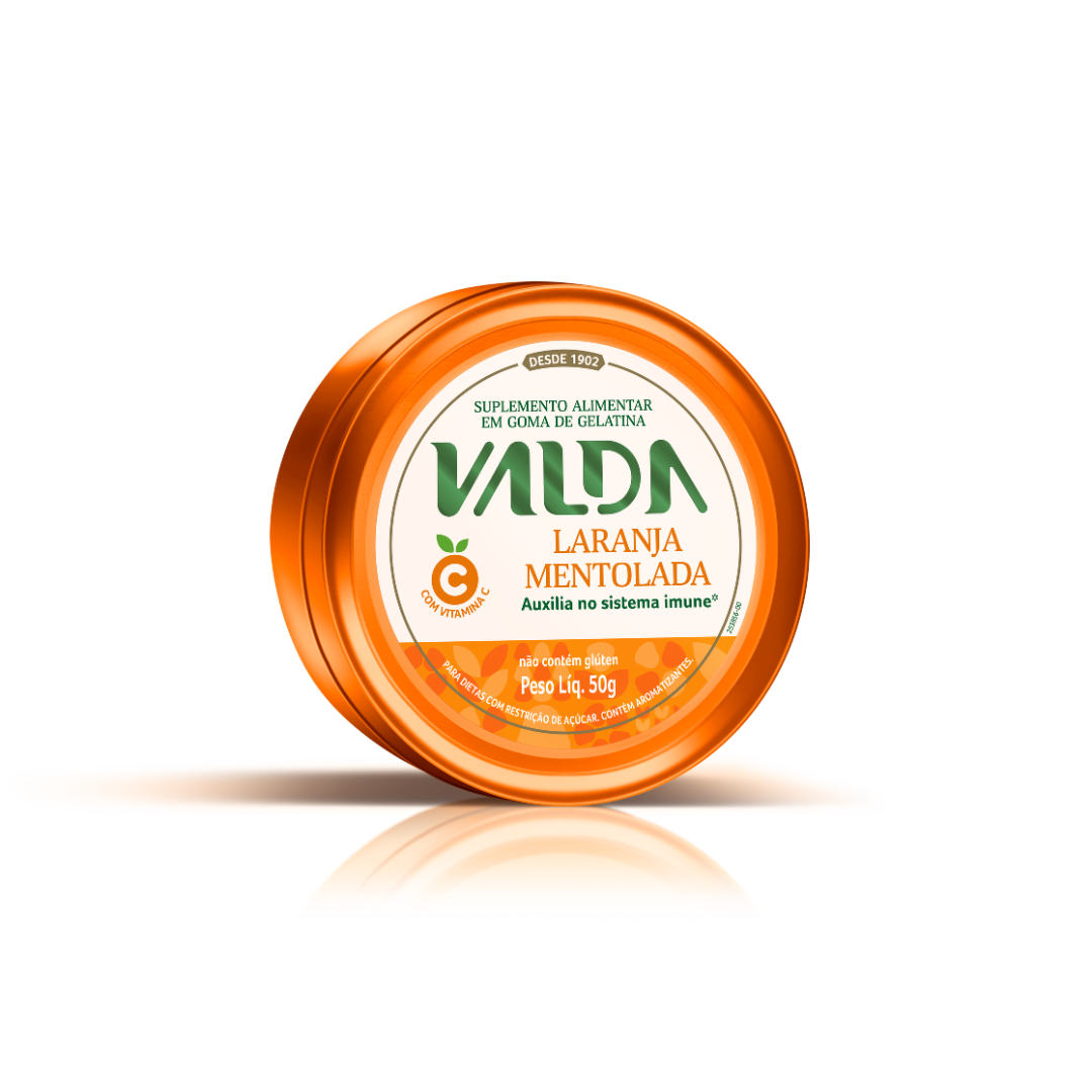 Valda Laranja Mentolada C/vitam C Eurofarma (Frasco com 10 unidades de 50g)