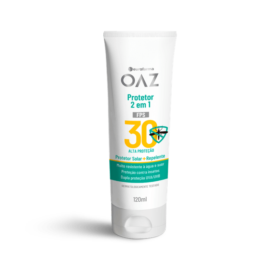 Protetor Solar e Repelente Oaz 30 FPS Eurofarma (Embalagem de 120ml)