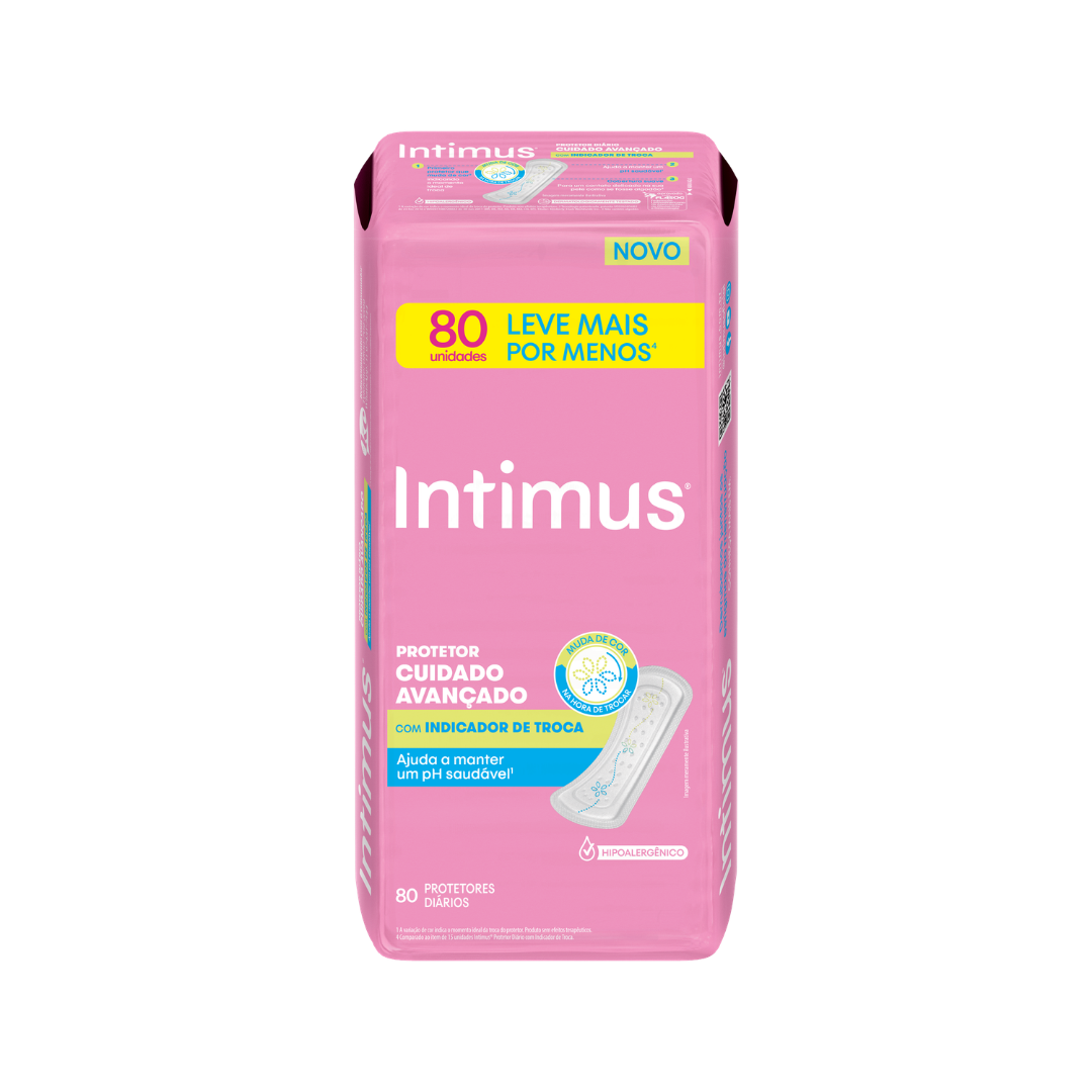 Protetor Diário Intimus Antibac (Embalagem com 80 unidades)