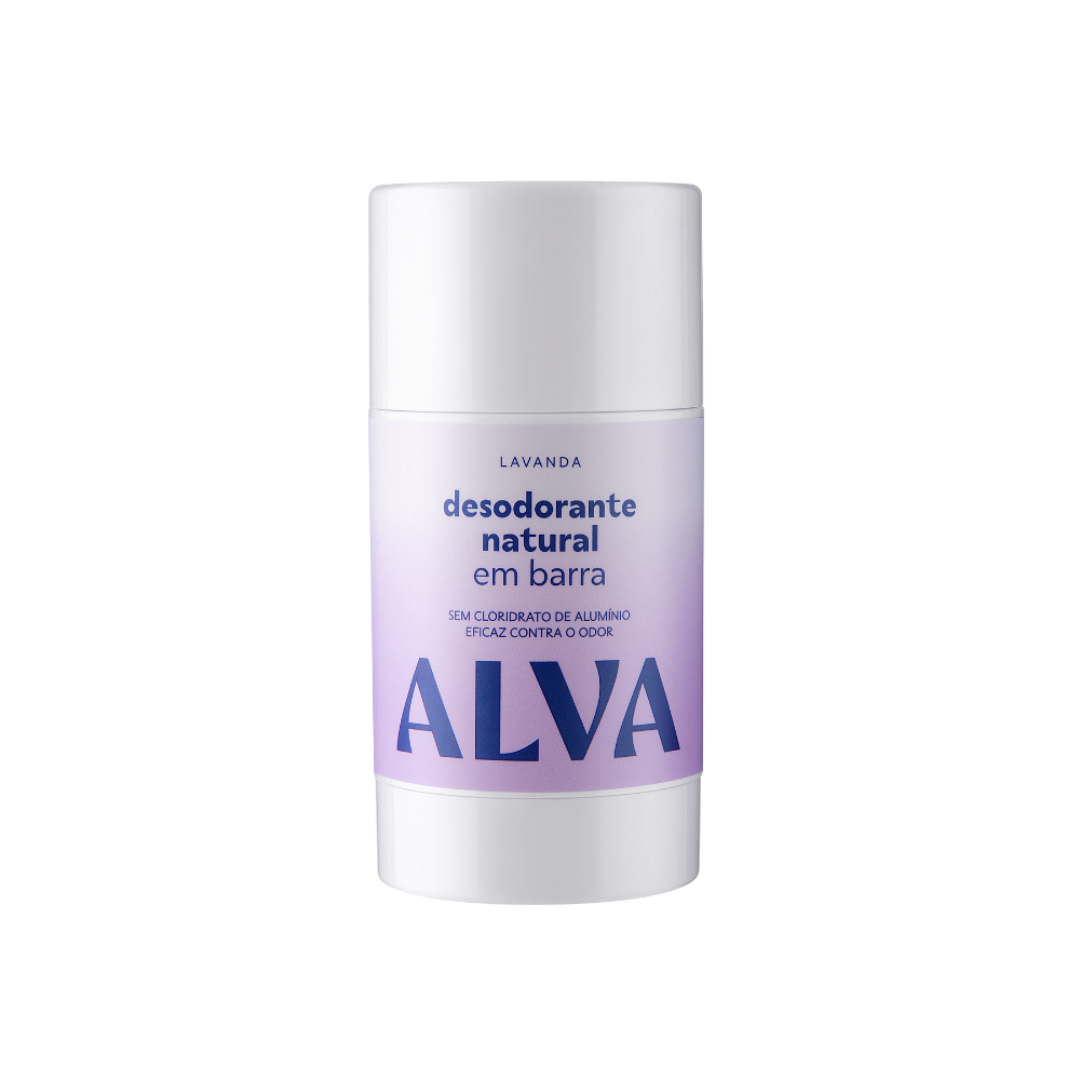 Desodorante Alva em Barra Lavanda (Embalagem de 55g)