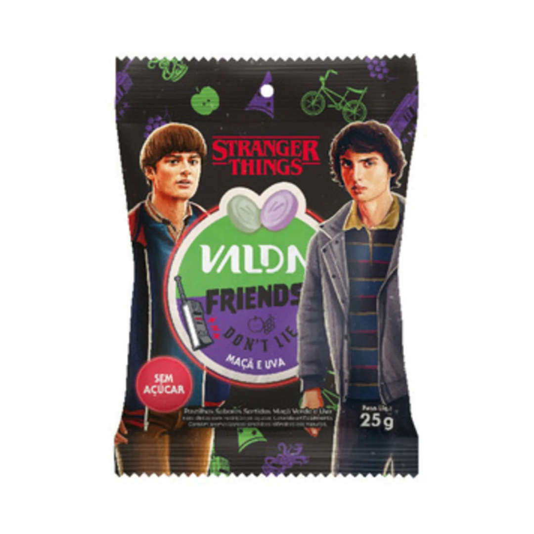 Valda Uva e Maça Stranger Things Eurofarma (Embalagem com 10 unidades de 25g)