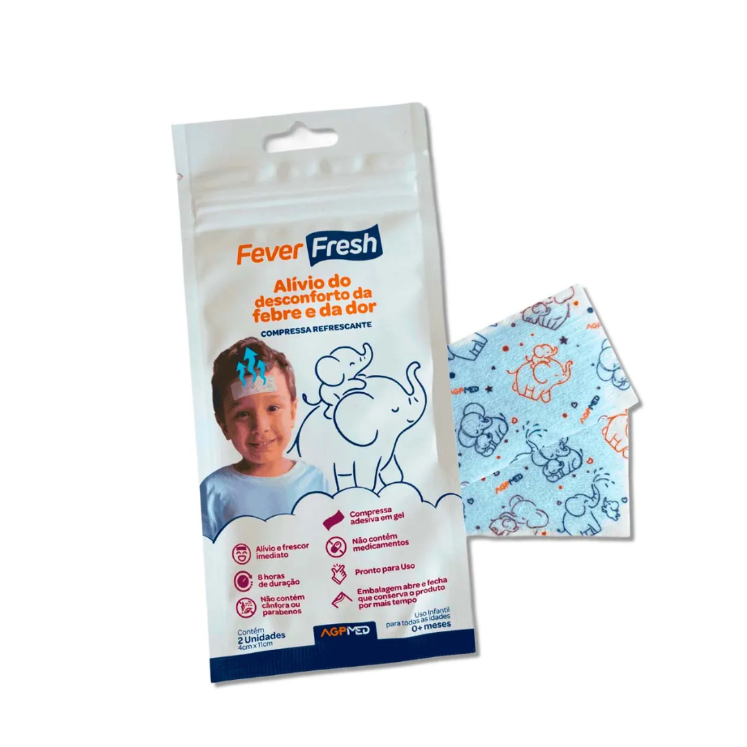 Compressa P/ Febre Fever Fresh -Dp/10 (Embalagem com 2 unidades)