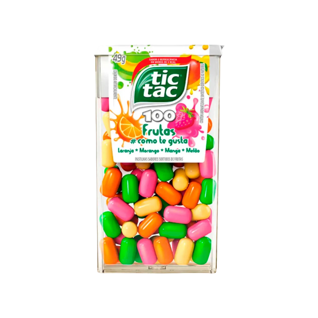 Tic Tac 100 Frutas Ferrero (Embalagem com 12 unidades de 49g)
