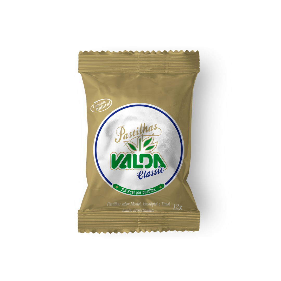 Valda Pastilha Classic Sache Eurofarma (Embalagem com 12 unidades de 12g)