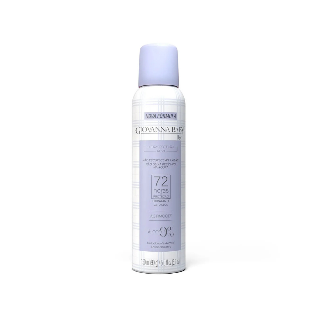 Desodorante Aerossol Lilac 72h Giovanna Baby (Frasco de 150ml)