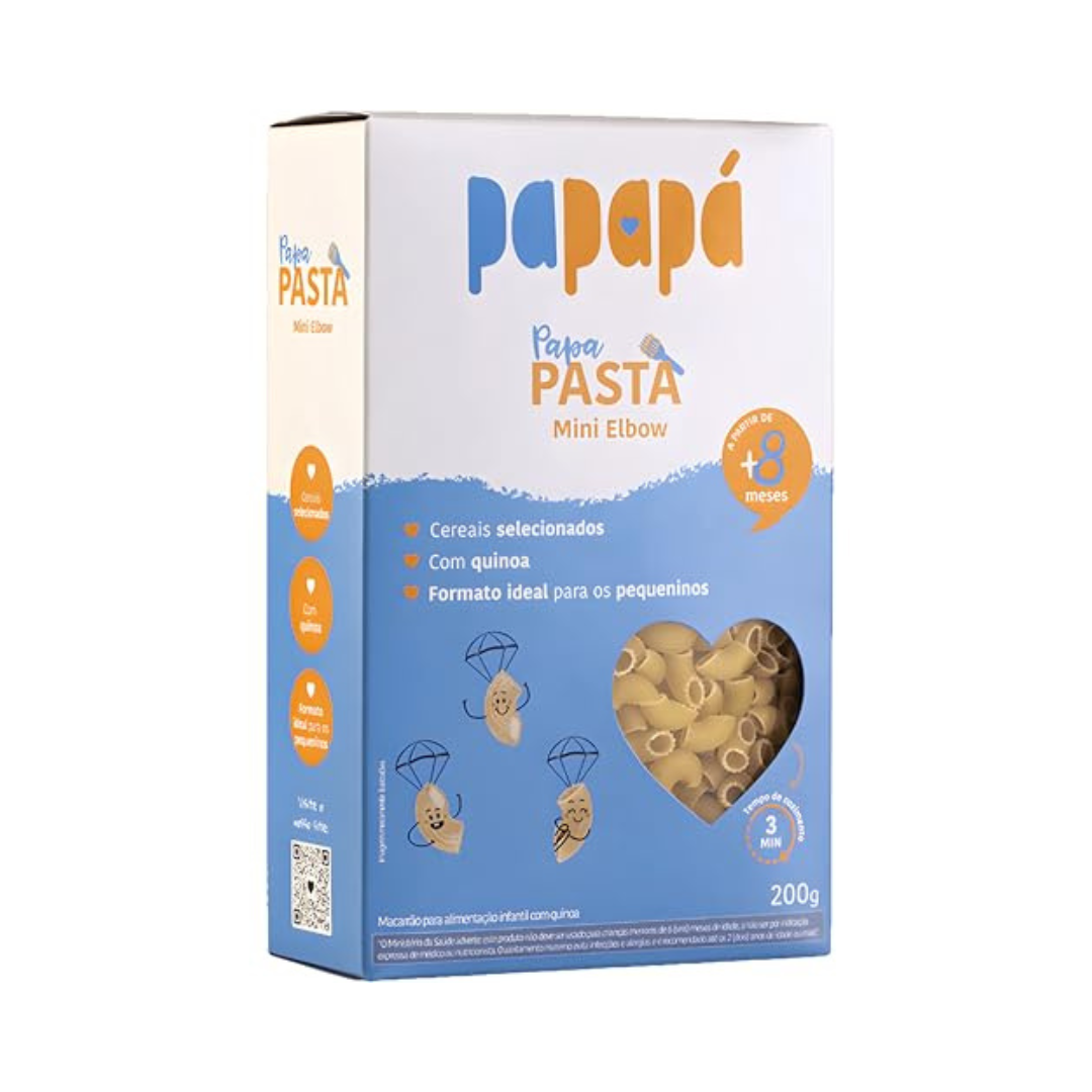 Macarrão Infantil Mini Elbow C/ Quinoa Papapa (Embalagem de 200g)
