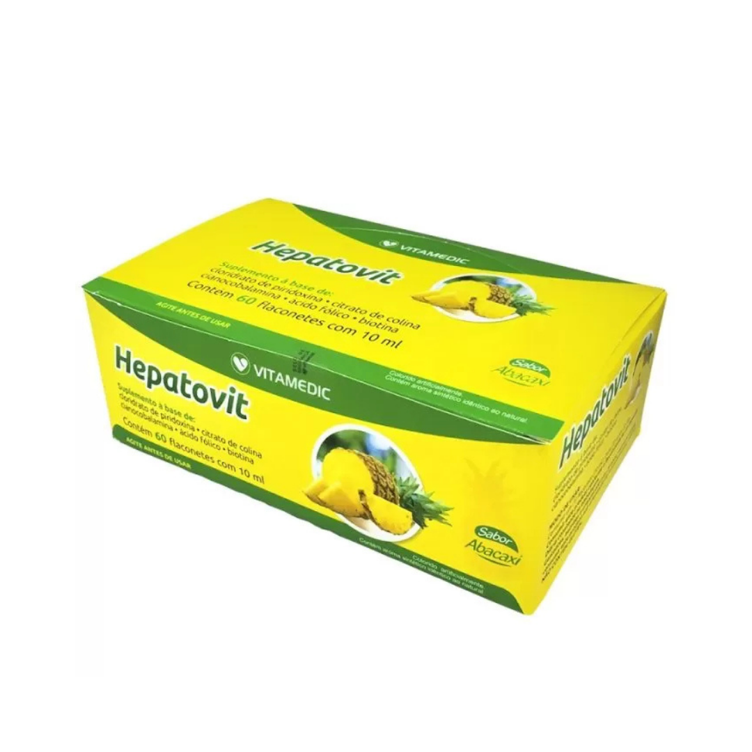 Hepatovit Abacaxi Vitamedic (Embalagem com 60 flaconetes de 10ml)