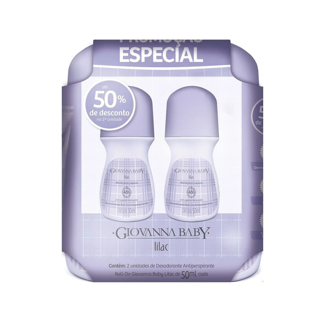 Promo Roll-On Lilac Giovanna Baby (Embalagem com 2 unidades de 50ml)