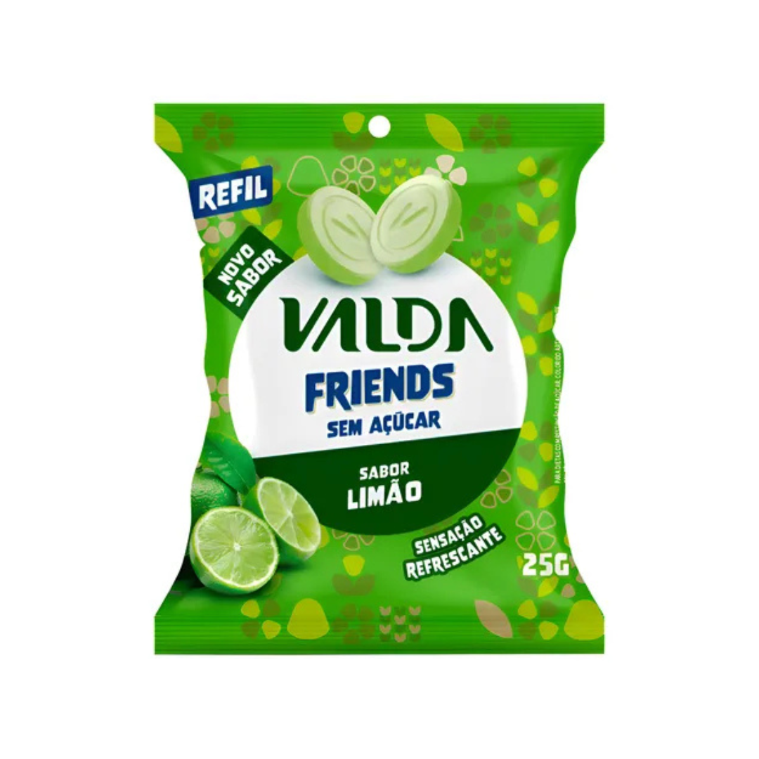 Valda Friends Limão Sache Eurofarma (Embalagem com 10 unidades de 25g)