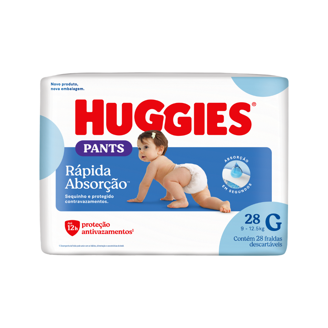 Fralda Pants Huggies R.absorção G (Pacote com 28 unidades)