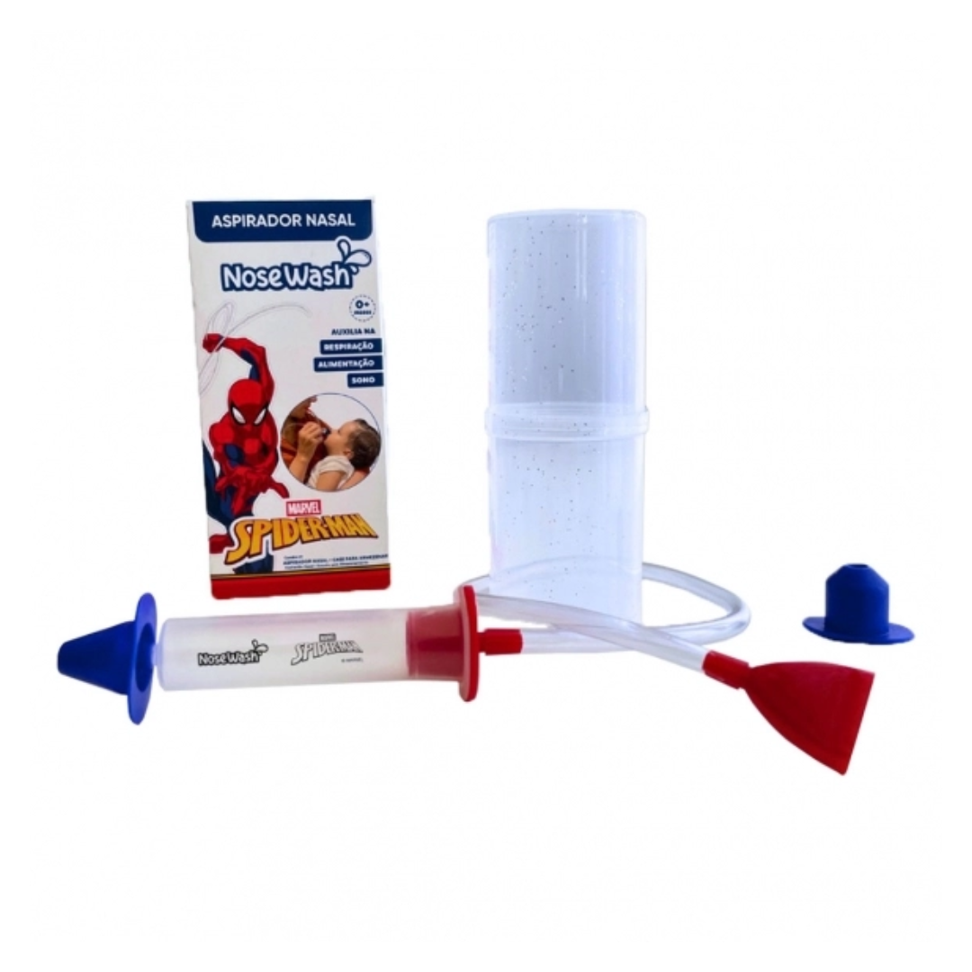 Aspirador Nasal Infantil Nosewash Homem Aranha