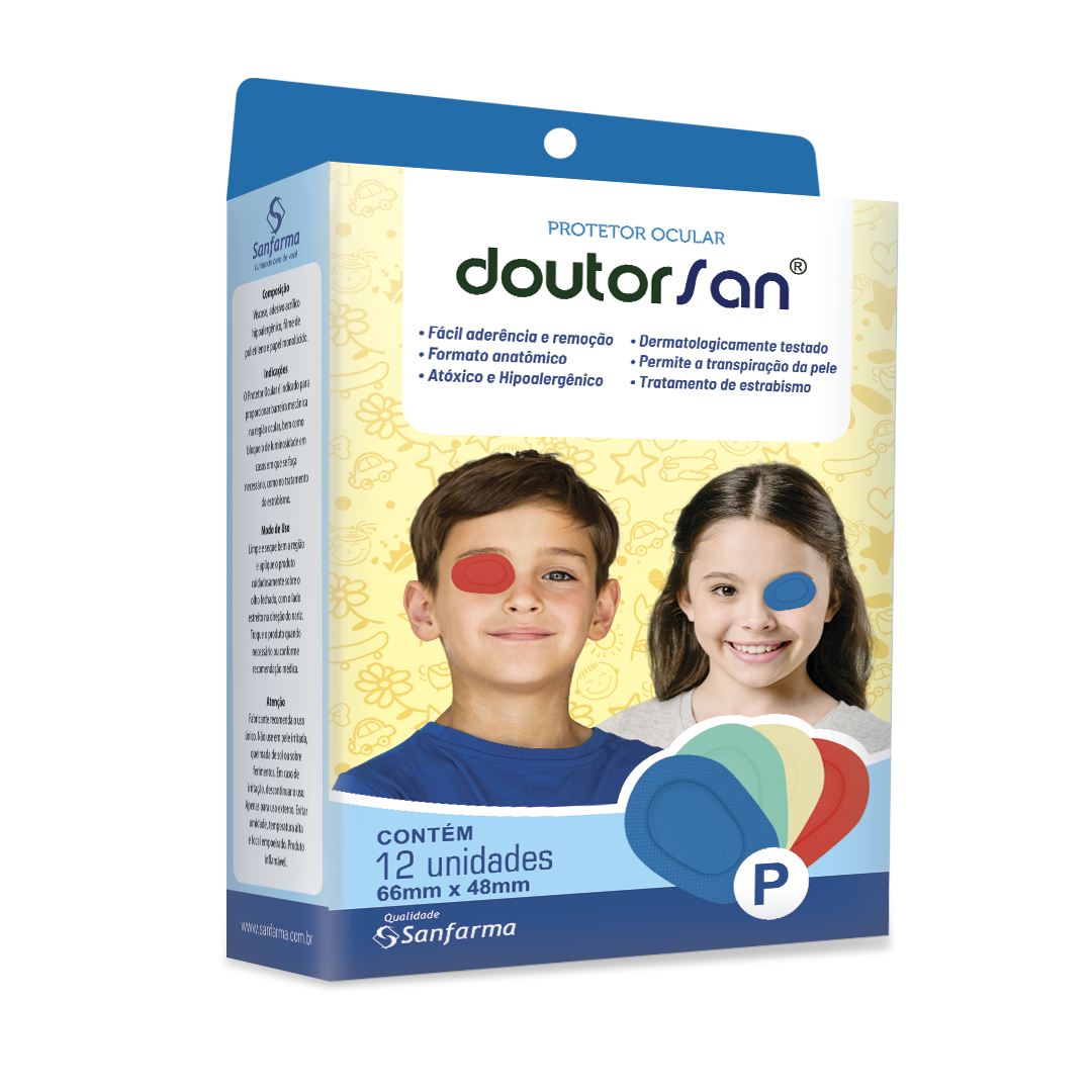 Protetor Ocular Infantil Colorido Sanfarma (Embalagem com 12 unidades)