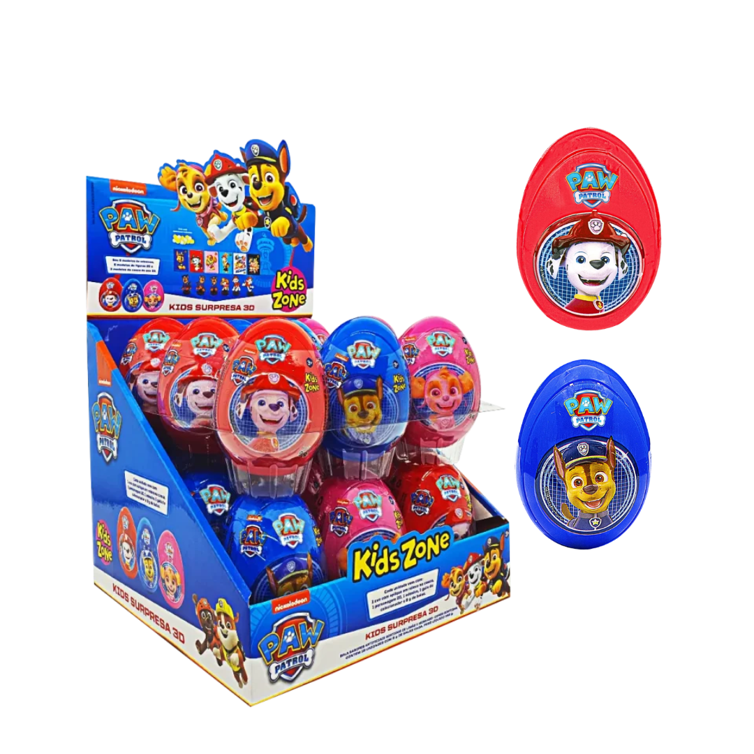 Ovo Surpresa Patrulha Canina 3d Kids Zone (Embalagem de 9g)