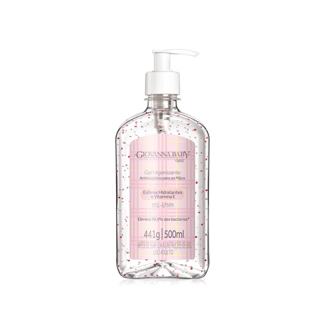 Alcool Gel Giovana Baby Classic 70% Giovanna Baby (Embalagem de 500ml)
