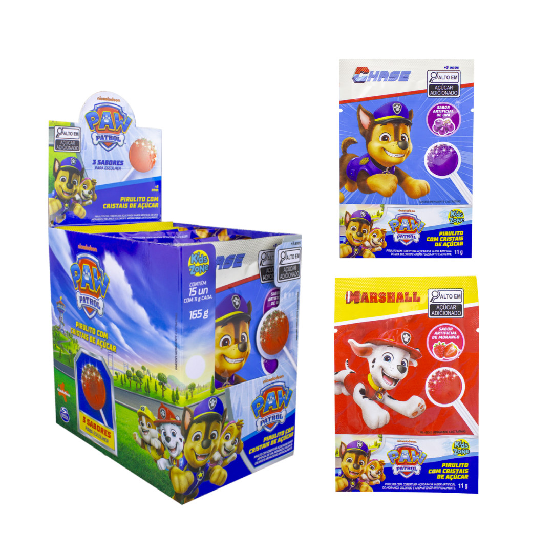 Pirulito Explosivo Patrulha Canina Kids Zone (Embalagem de 11g)