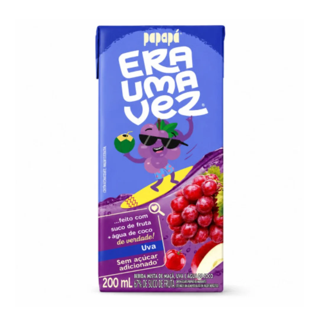Bebida de Uva Era Uma Vez Papapa (Embalagem de 200ml)