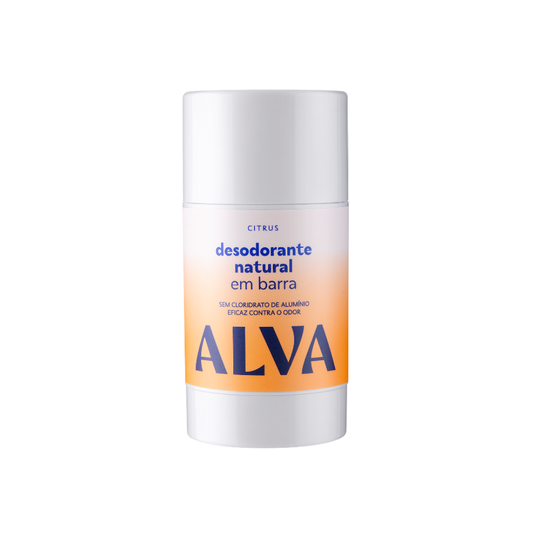 Desodorante Alva em Barra Citrus (Embalagem de 55g)