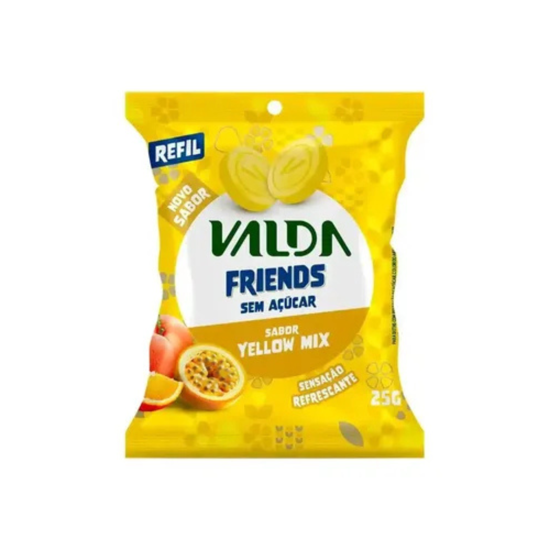 Valda Friend Frutas Amarela Sache Eurofarma (Embalagem com 10 unidades de 25g)