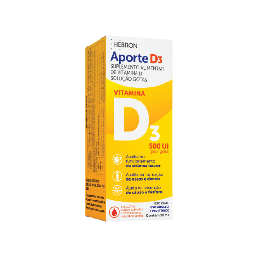 Aporte D3 Solução Oral Gotas Hebron (Embalagem de 10ml)