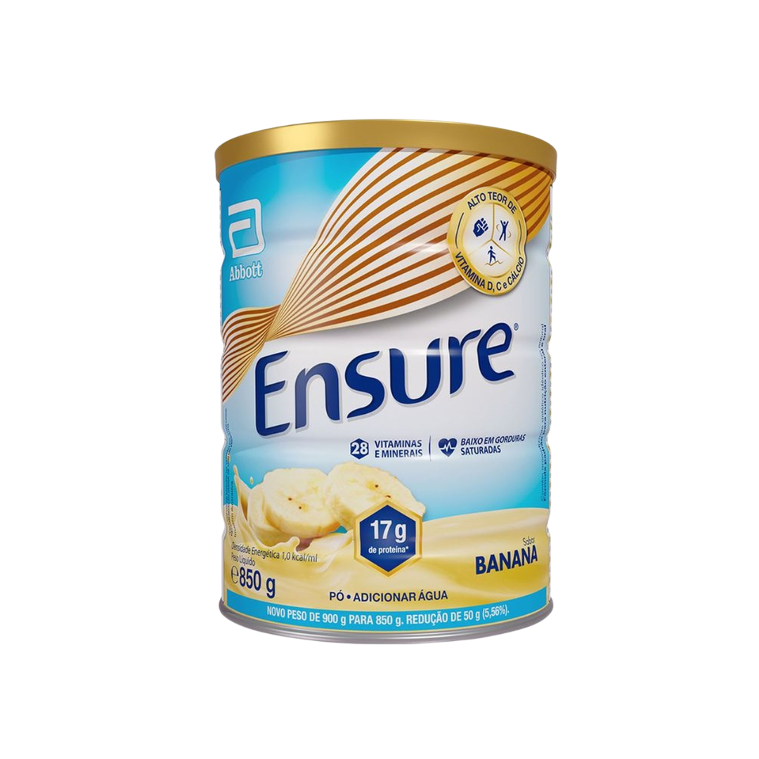 Ensure em Pó Banana Abbott (Lata de 850g)