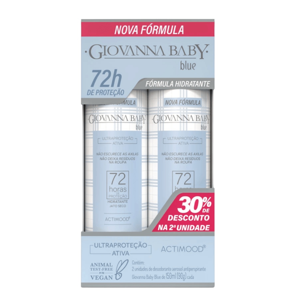 Promo Desodorante Aerossol Blue Giovanna Baby (Embalagem com 2 unidades de 150ml)