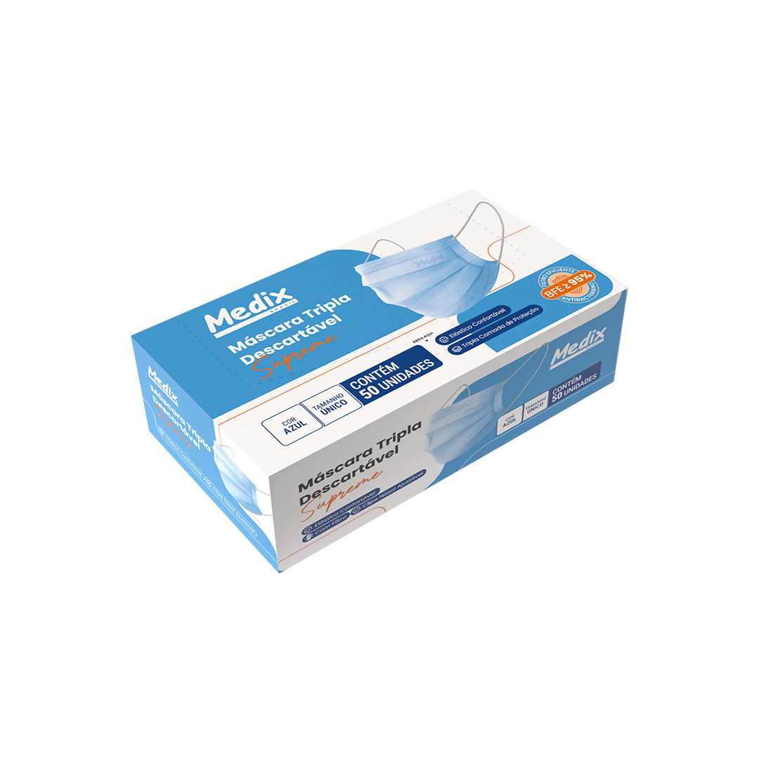 Mascara Tripla C/filtro Azul Medix (Embalagem com 50 unidades)
