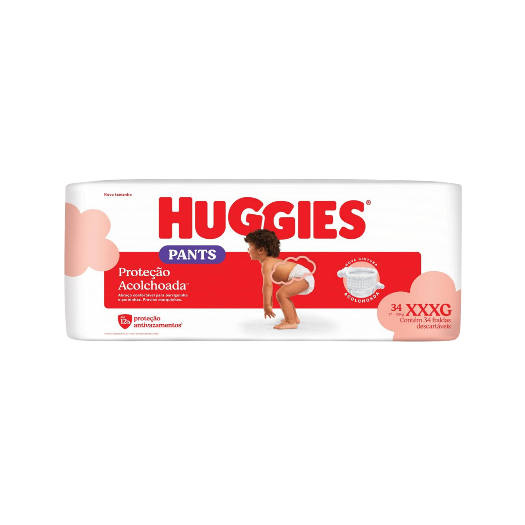 Fralda Pants Huggies Hiperzinh XXXG (Pacote com 34 unidades)