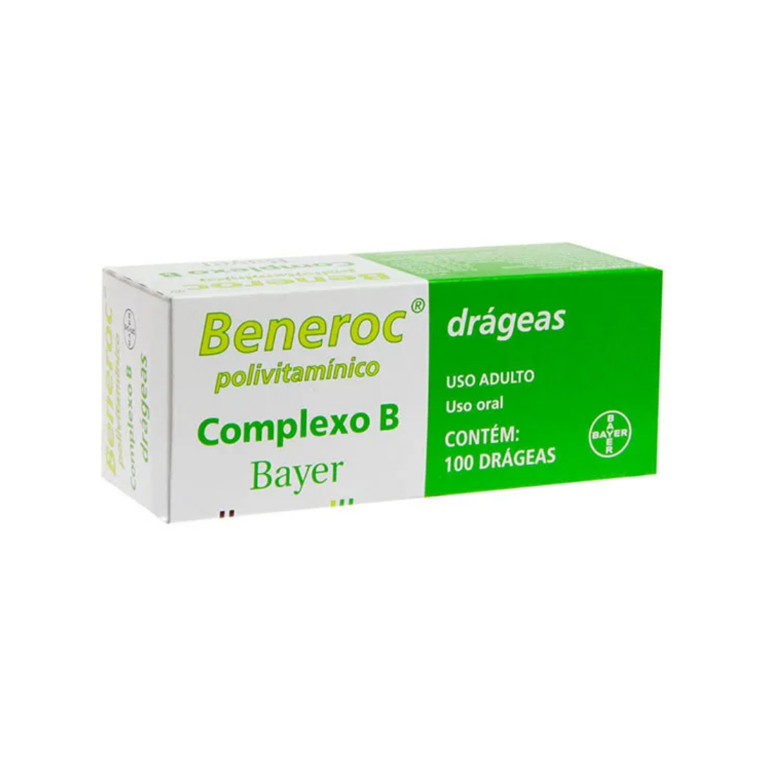Beneroc Complexo B Bayer (Embalagem de 100drágeas)