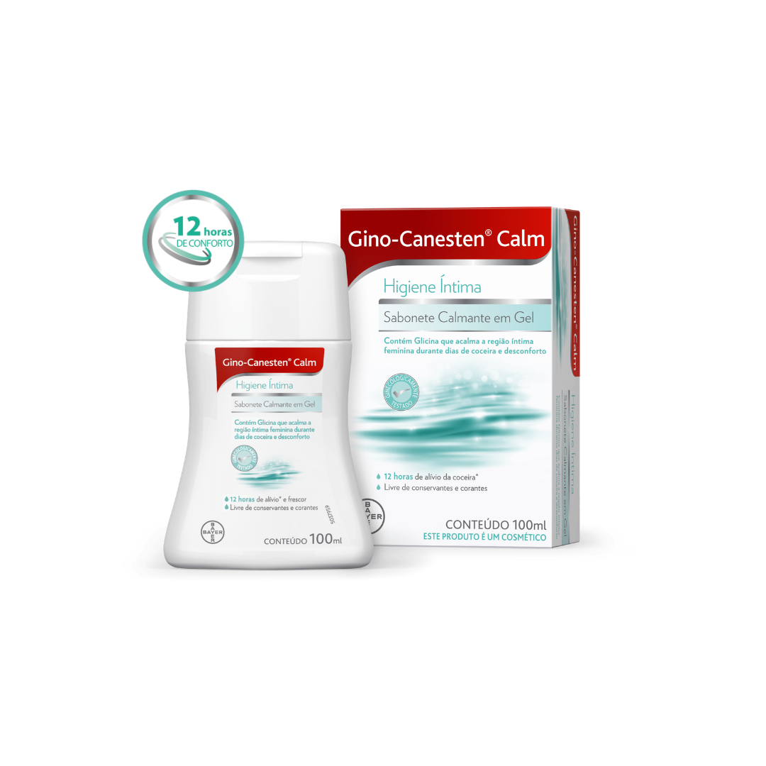 Sabonete Íntimo Gino-Canesten Calm Bayer (Embalagem de 100ml)