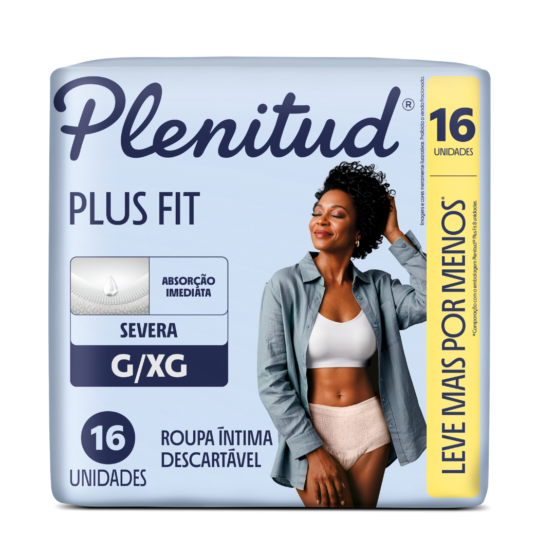 Roupa Íntima Descartável Plenitud Plus Fit G/XG (Embalagem com 16 unidades)