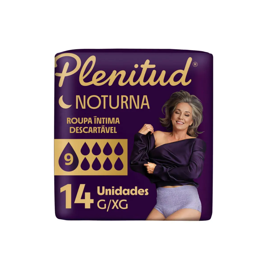 Roupa Íntima Descartável Plenitud Noturna X/xg (Embalagem com 14 unidades)