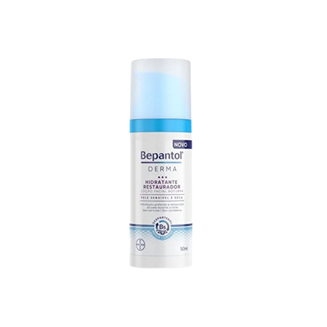 Loção Facial Noturna Hidratante Bepantol Derma Bayer (Frasco de 50ml)
