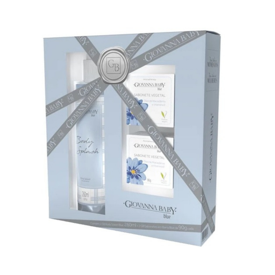 Kit Body Splash Blue + Sabonete Giovanna Baby (Embalagem de 260ml)